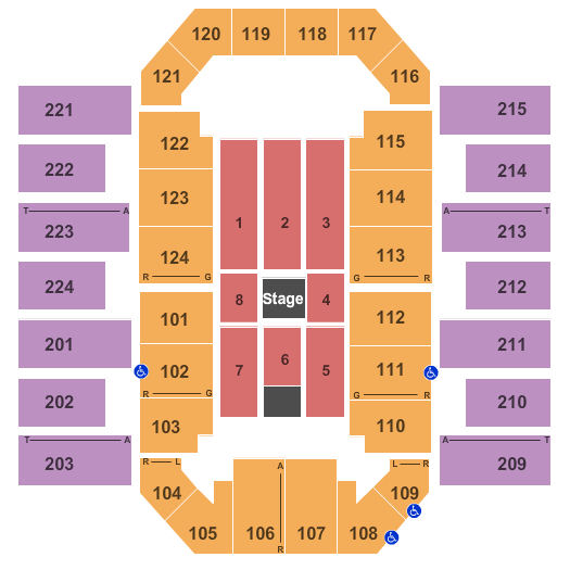 James Brown Arena Comedy Get Down Seating Chart