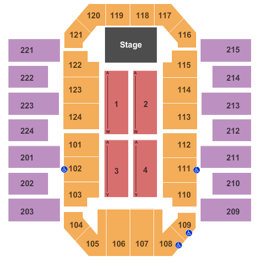 James Brown Arena End Stage Seating Chart