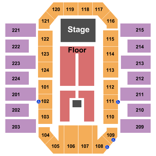 James Brown Arena (formerly Augusta Richmond County Civic Center) Seating Chart