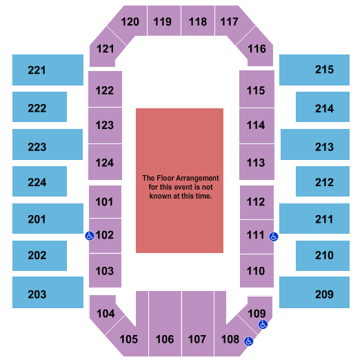 James Brown Arena Generic Floor Seating Chart