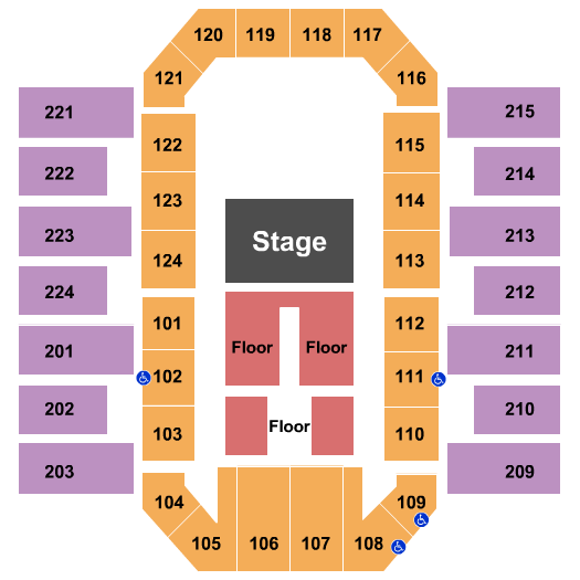 James Brown Arena Half House Reserved Seating Chart