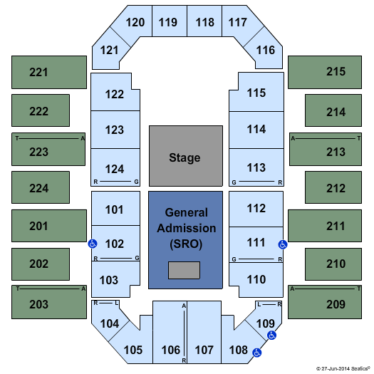 James Brown Arena Jake Owen Seating Chart