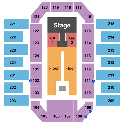 James Brown Arena Kane Brown 2 Seating Chart