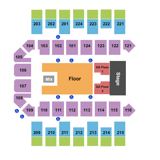 James Brown Arena Kane Brown Seating Chart