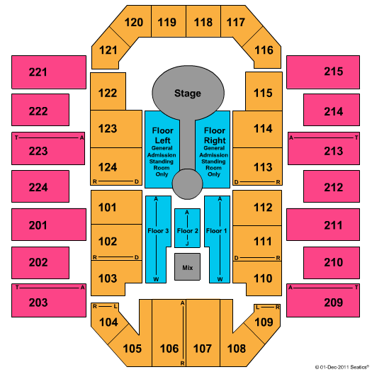 James Brown Arena Lady Antebellum Seating Chart