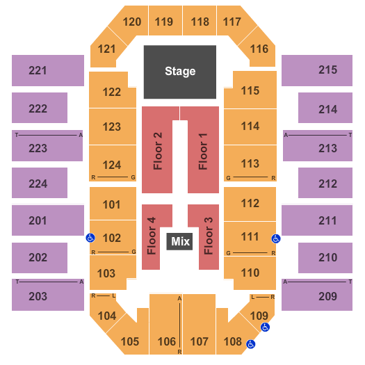 James Brown Arena R Kelly Seating Chart