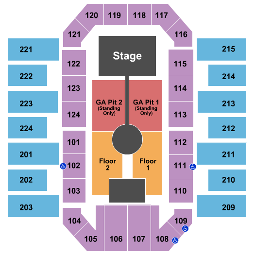 James Brown Arena Thomas Rhett Seating Chart