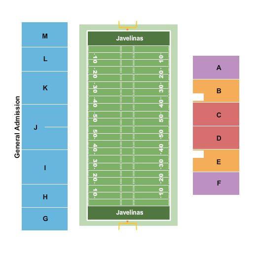 Javelina Stadium Football Seating Chart