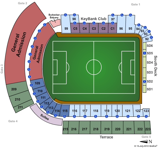 Providence Park Soccer GA Seating Chart