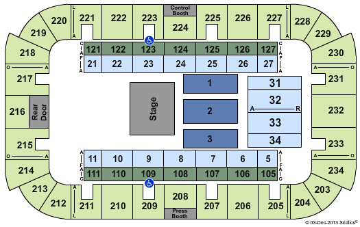 Jenkins Arena - RP Funding Center Half House Seating Chart