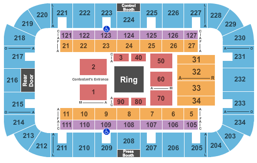 Jenkins Arena - RP Funding Center WWE Seating Chart