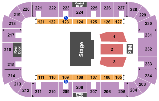 Jenkins Arena - RP Funding Center Seating Map