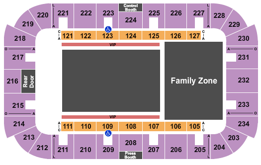 Jenkins Arena - RP Funding Center Rodeo Seating Chart