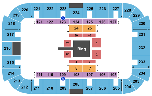 Jenkins Arena - RP Funding Center Wrestling Seating Chart