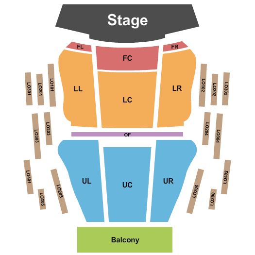 Jensen Grand Concert Hall End Stage 2 Seating Chart