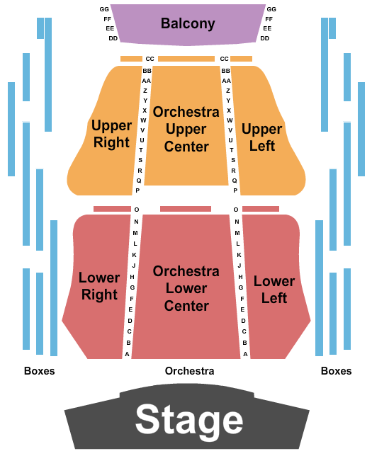 seating chart for Jensen Grand Concert Hall - End Stage - eventticketscenter.com