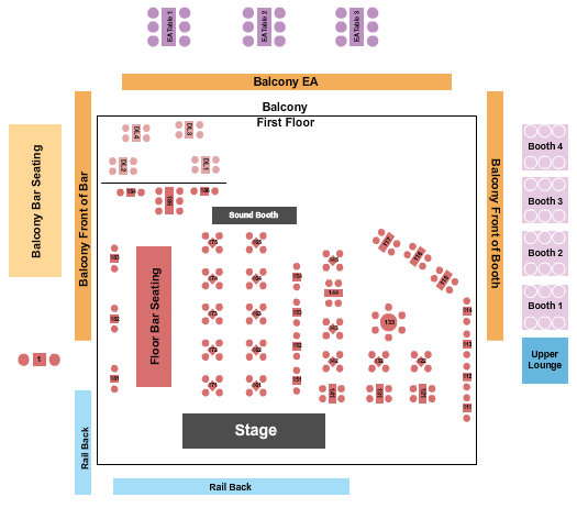 Jergel's Rhythm Grille Endstage Tables Seating Chart