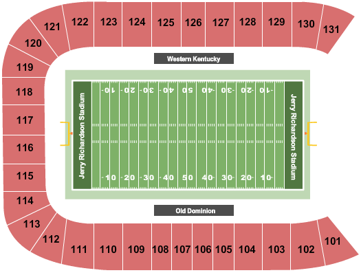 Jerry Richardson Stadium Famous Toastery Bowl Seating Chart