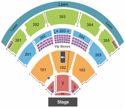 Jiffy Lube Live End Stage - Partial Pit Seating Chart