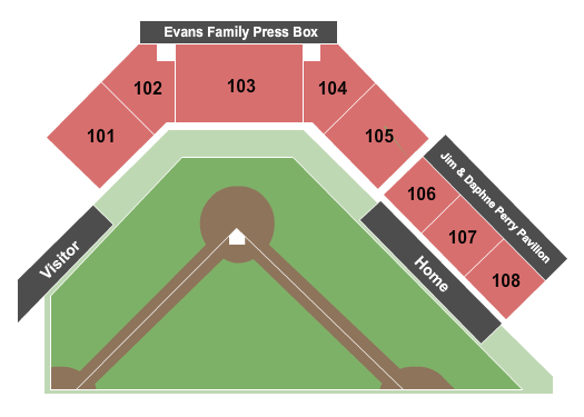 Jim Perry Stadium Baseball Seating Chart