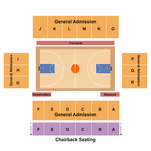 Jim Wink Arena Harlem Globetrotters Seating Chart