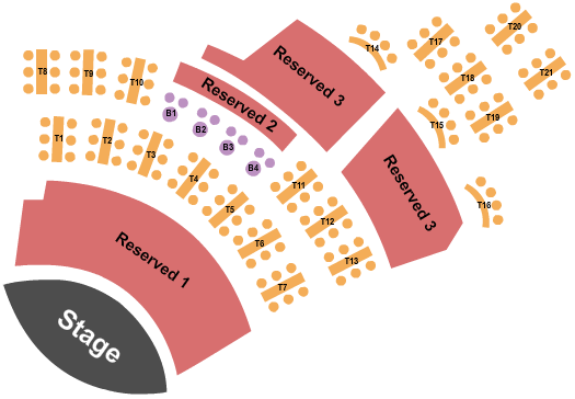 Jimmy Kimmel's Comedy Club at the LINQ End Stage Seating Chart