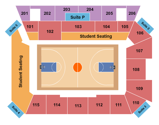 Joan Perry Brock Center Basketball Seating Chart