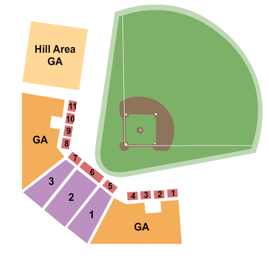 Joe Miller Ballpark Baseball Seating Chart