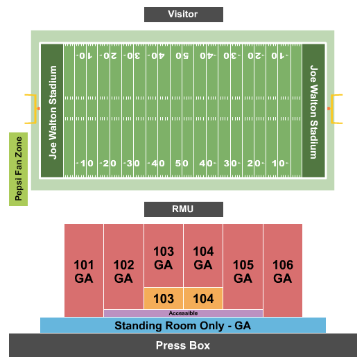 Robert Morris Colonials Football Season Tickets (Includes Tickets To All Regular Season Home Games) at Joe Walton Stadium – Moon, PA