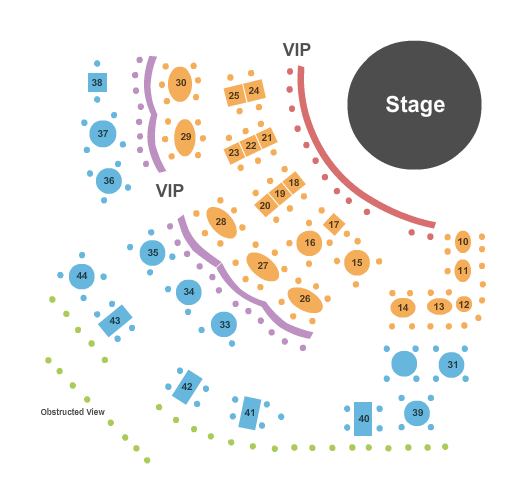 Joes Pub Endstage - Tables Seating Chart