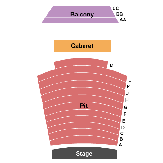 John Drew Theater - Guild Hall Endstage Pit Seating Chart