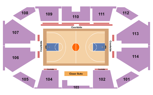 John Glaser Arena Basketball 2 Seating Chart