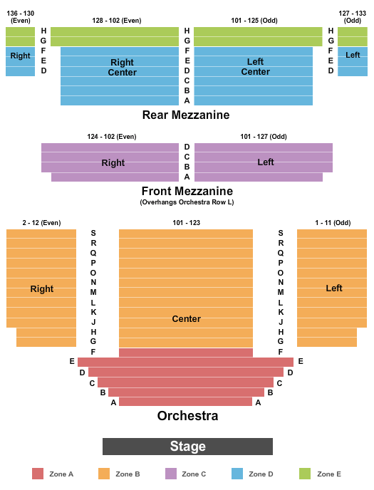 John Golden Theatre Seating Map