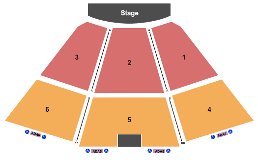 John Hunt Auditorium at UGA Tifton Campus Conference Center End Stage Seating Chart