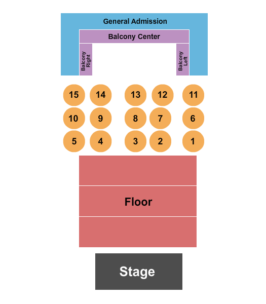 seating chart for John, James and Clara Knight Stage - Endstage 2 - eventticketscenter.com