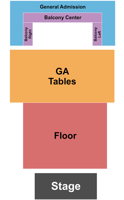 seating chart for John, James and Clara Knight Stage - Endstage RSV w/ GA Tables - eventticketscenter.com