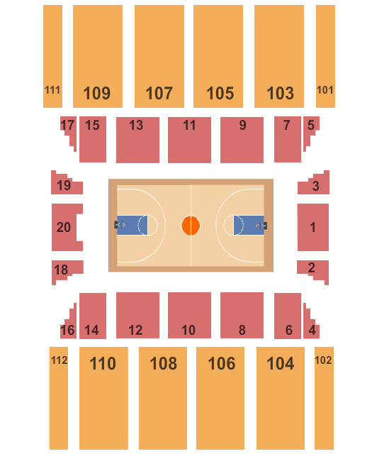 John M. Belk Arena Basketball Seating Chart