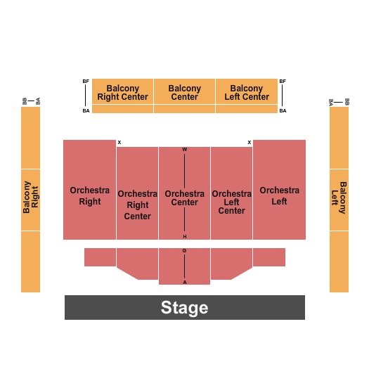 John M. Hall Auditorium Endstage Seating Chart