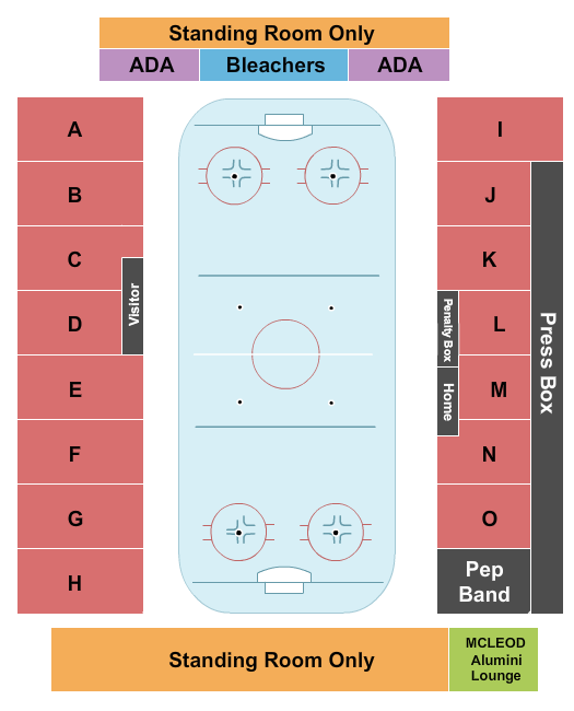 John Macinnes Student Ice Arena Hockey 2 Seating Chart