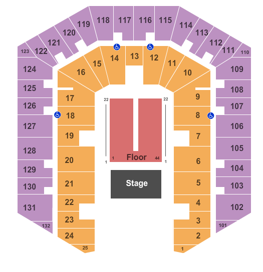 Millett Hall End Stage Seating Chart