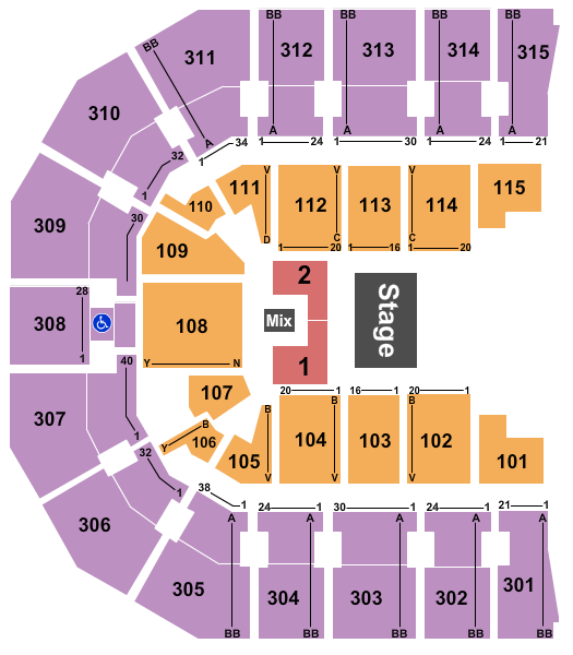 John Paul Jones Arena Blippi Seating Chart