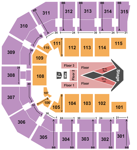 John Paul Jones Arena Carrie Underwood 2 Seating Chart