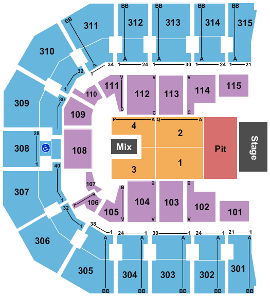 John Paul Arena Seating Chart