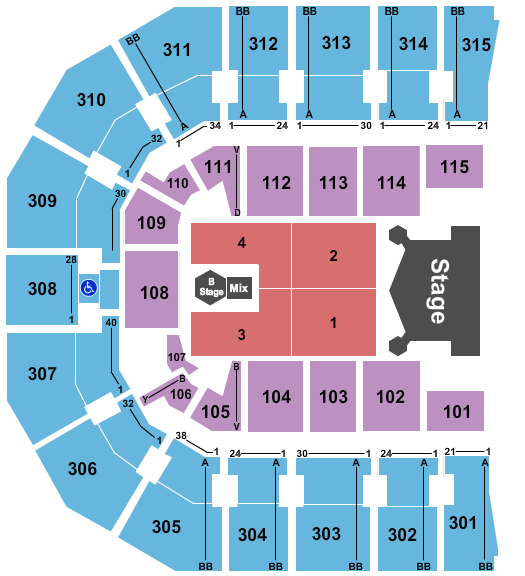 Rupp Arena Seating Chart Red White And Boom