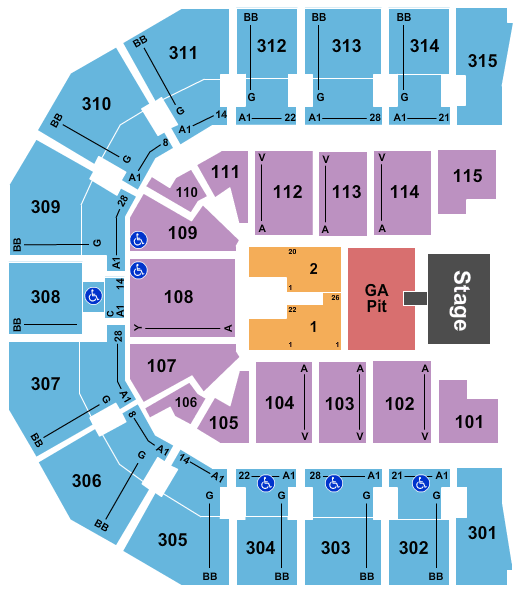 John Paul Jones Arena Luke Combs Seating Chart