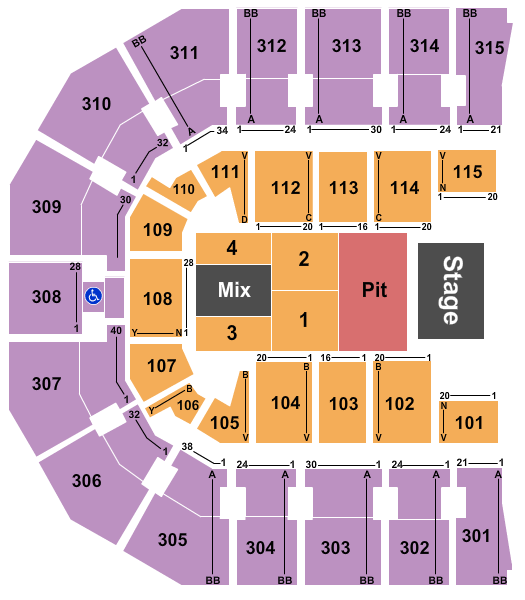 John Paul Jones Arena Miranda Lambert Seating Chart