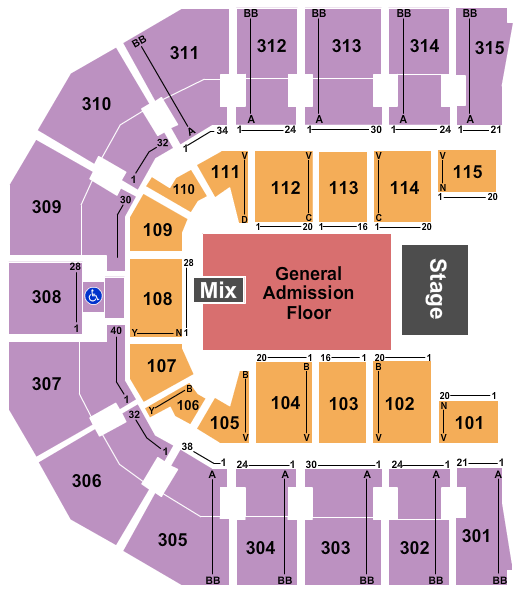 John Paul Jones Arena Twenty One Pilots Seating Chart