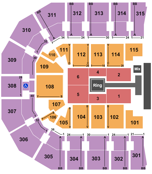 John Paul Jones Arena WWE 2 Seating Chart