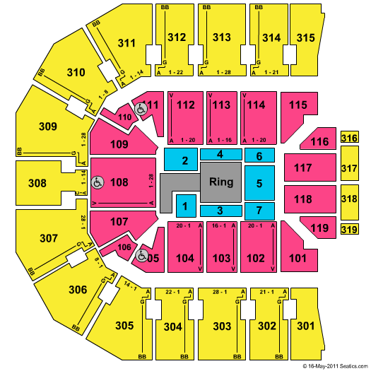 John Paul Jones Arena Wrestling Seating Chart