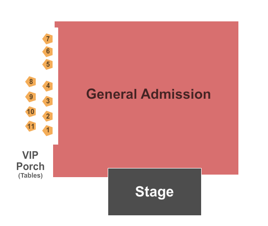 John T. Floore Country Store End Stage Seating Chart